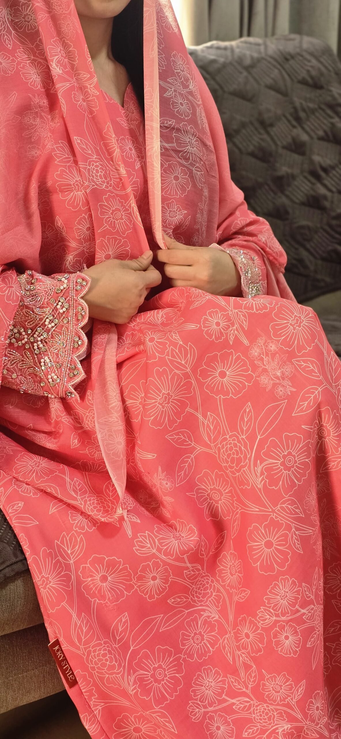 مخور اكمام جاهز ويل قطن طول55 - الصورة 3