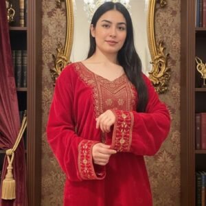 مخور مخمل احمر طول 58